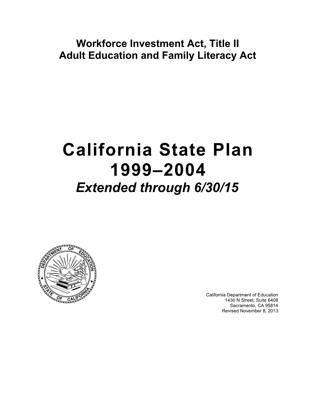 California State Plan 2014-15 - Resources (CA Dept of Education)