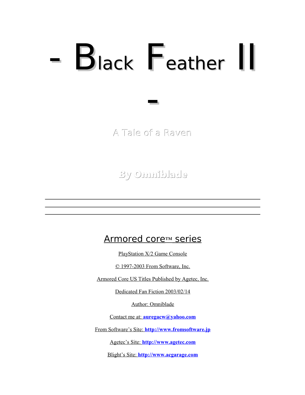 Black Feather II