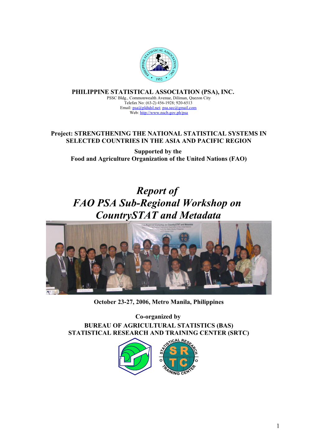 Philippine Statistical Association (Psa), Inc