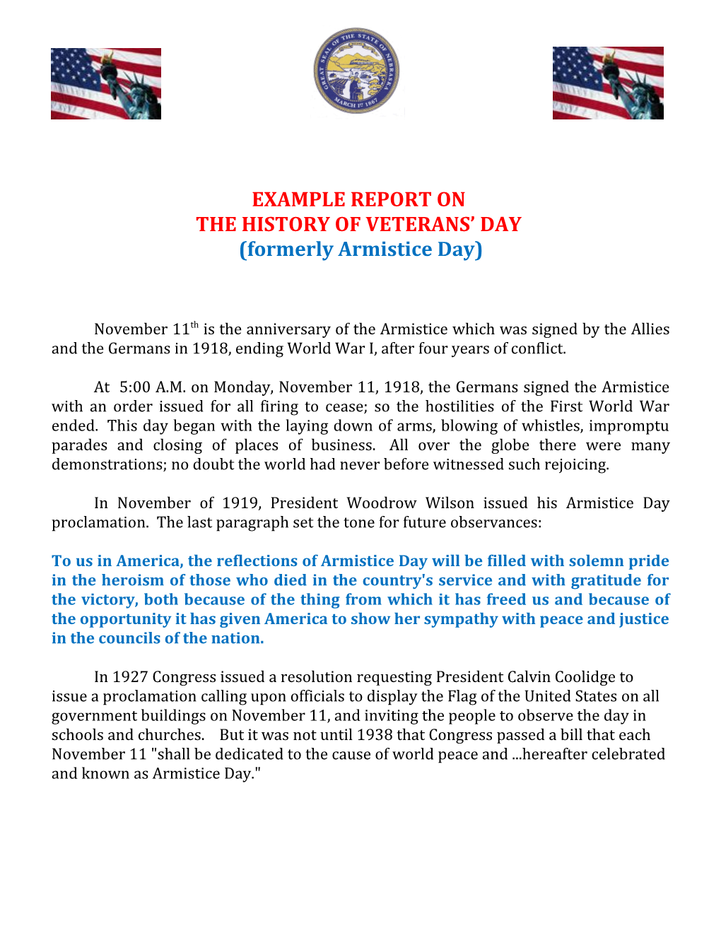 The History of Veterans Day