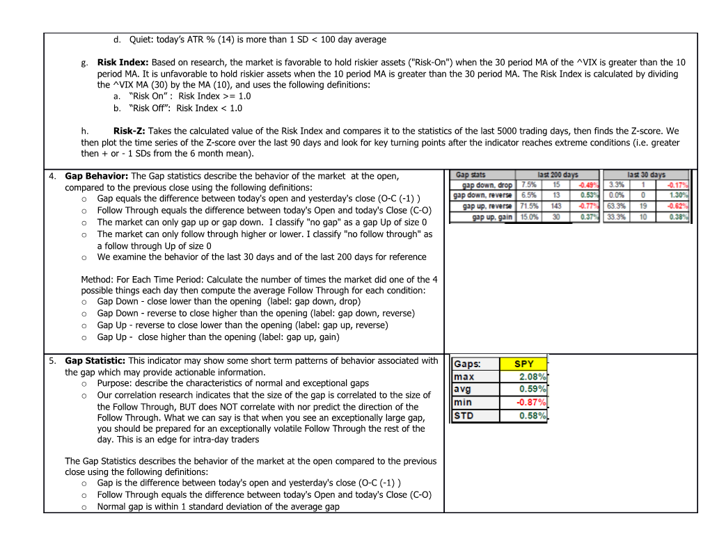 Subject: Daily Report Explanatory Notes, Page 2
