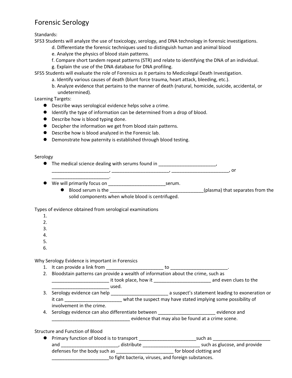 D. Differentiate the Forensic Techniques Used to Distinguish Human and Animal Blood