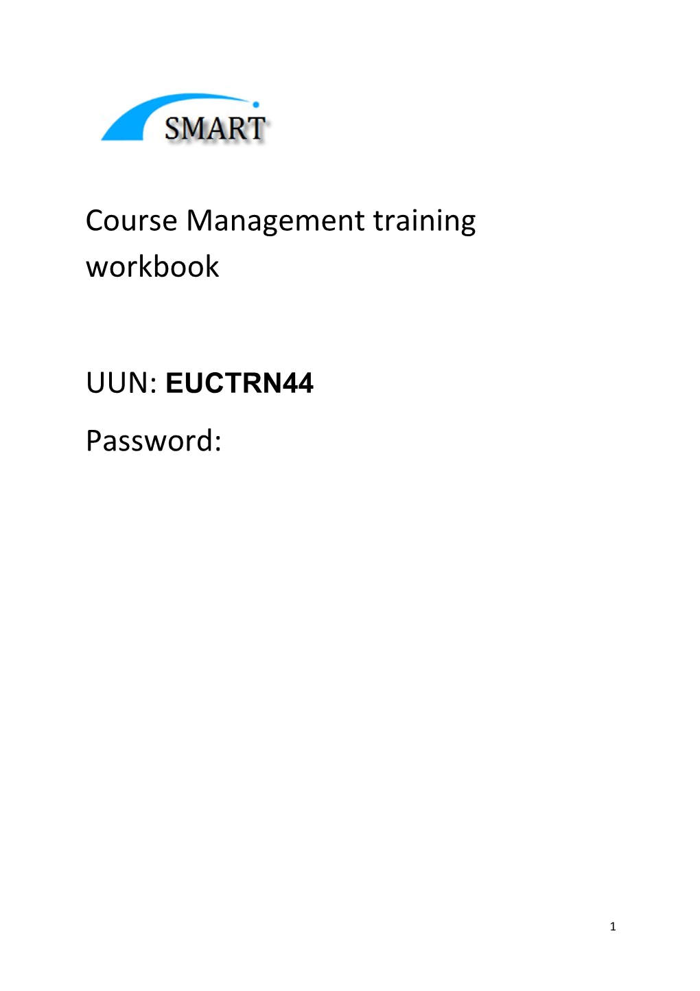 Course Management Training Workbook