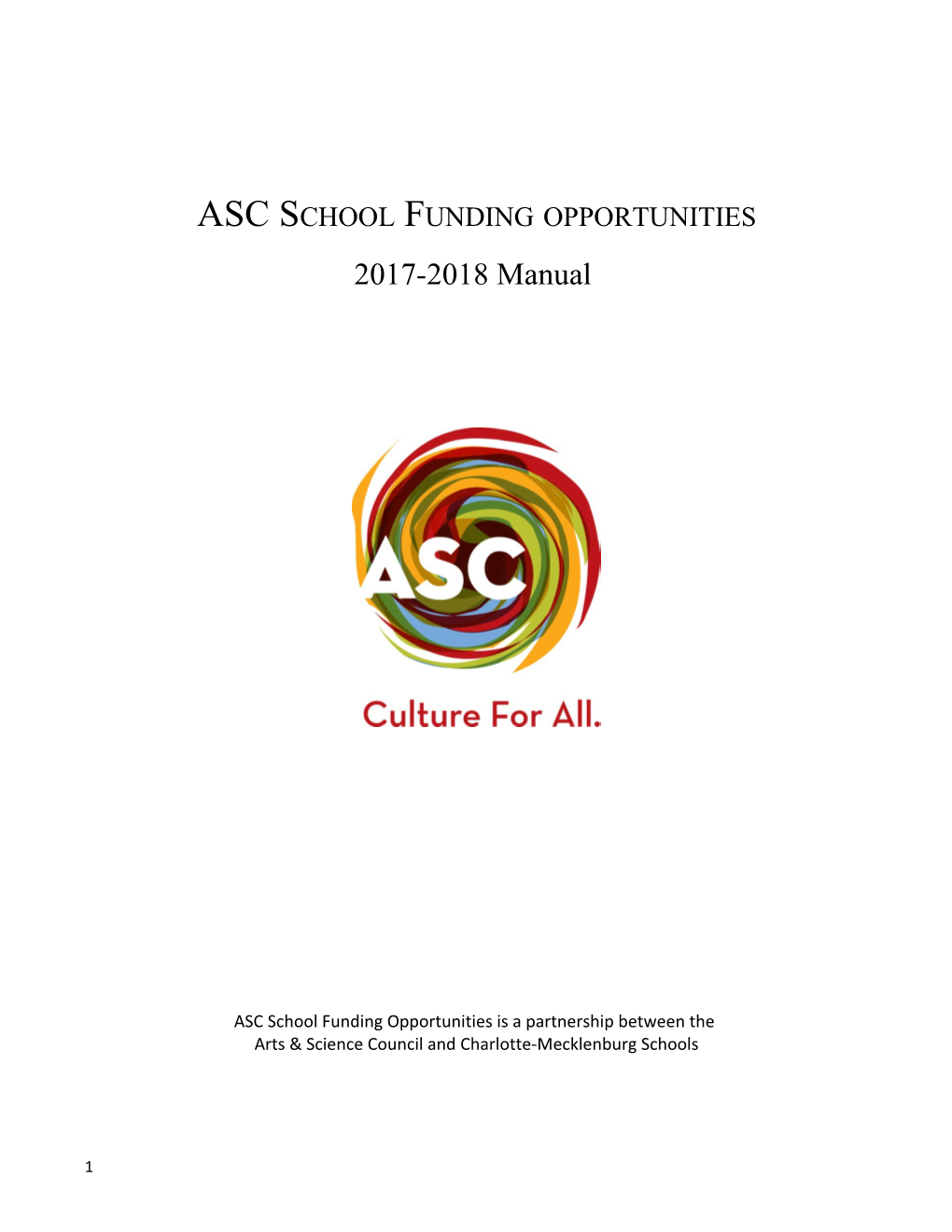 ASC School Funding Opportunities