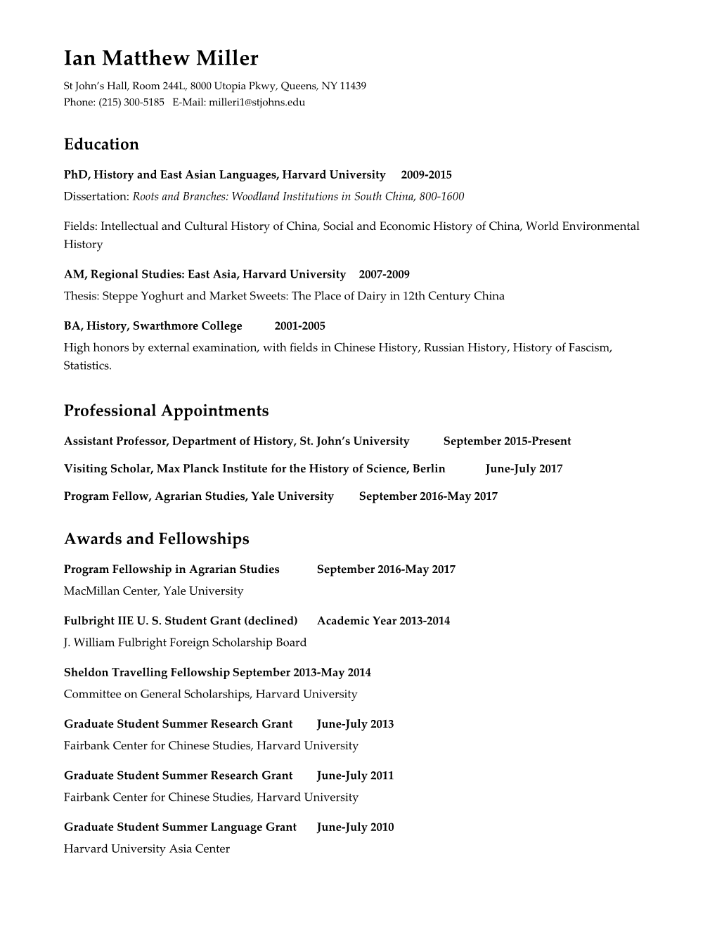 Phd, History and East Asian Languages, Harvard University2009-2015