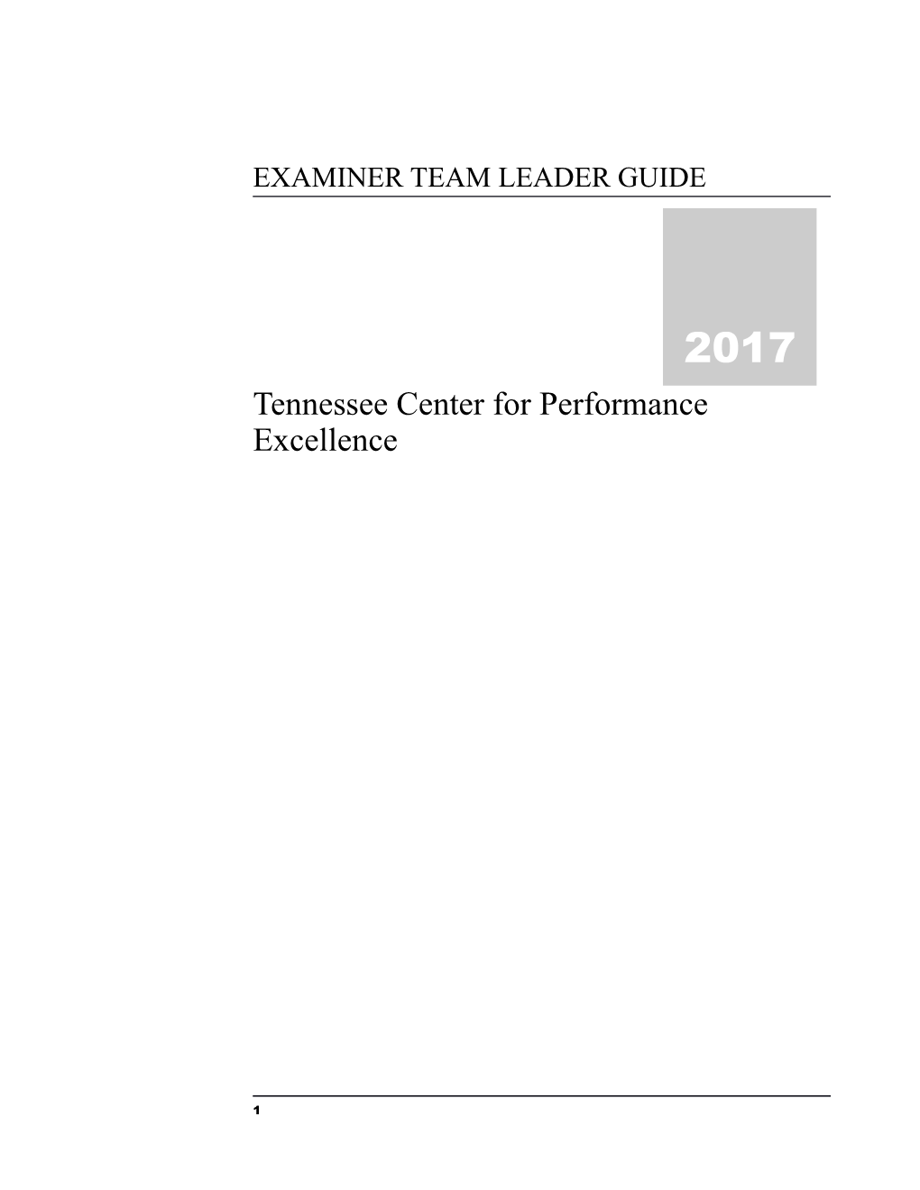 Examiner Team Leader Guide