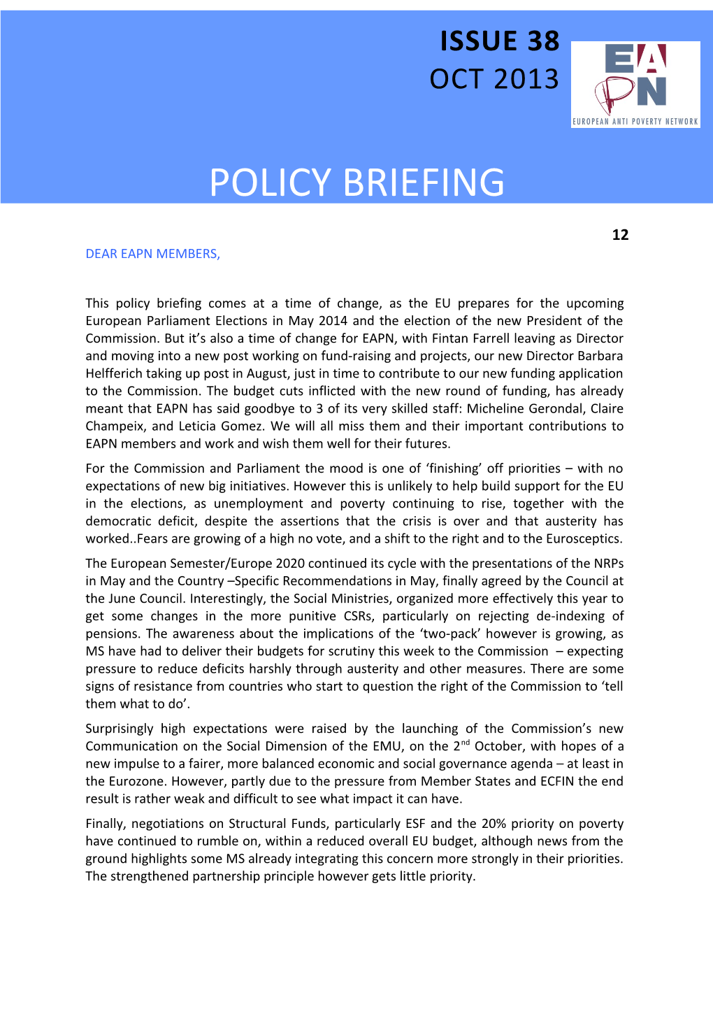 Policy Briefing