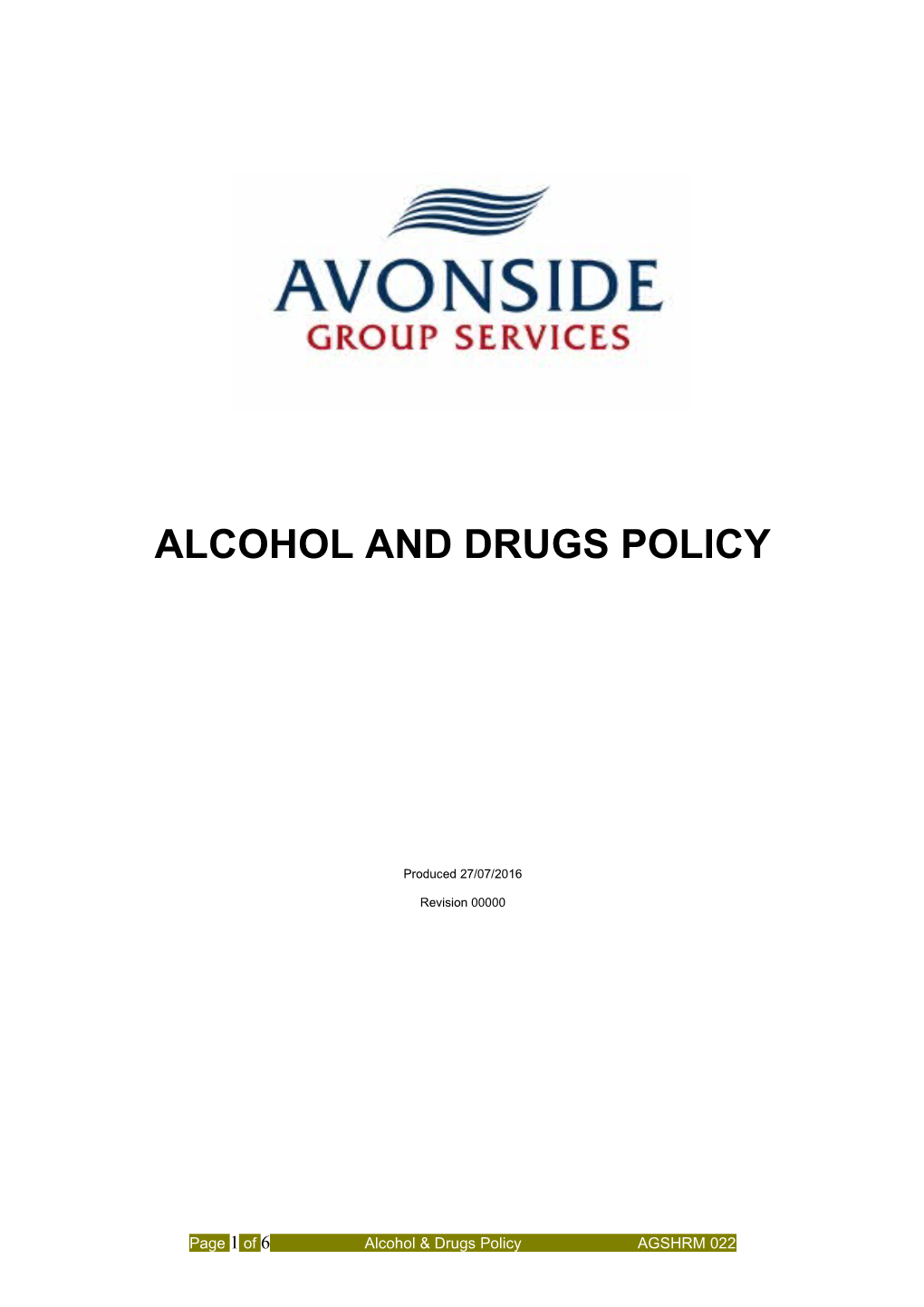 Alcohol and Drugspolicy