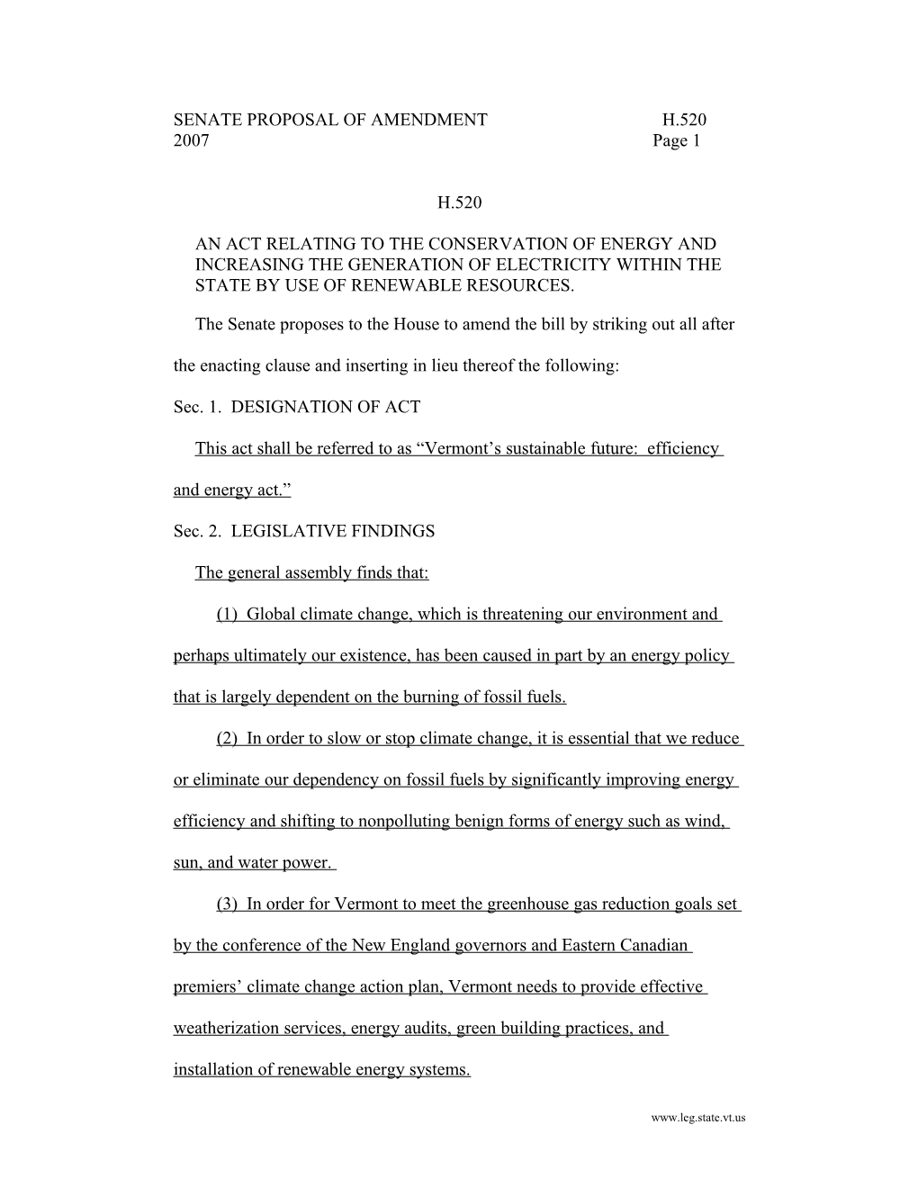 Senate Proposal of Amendmenth.520