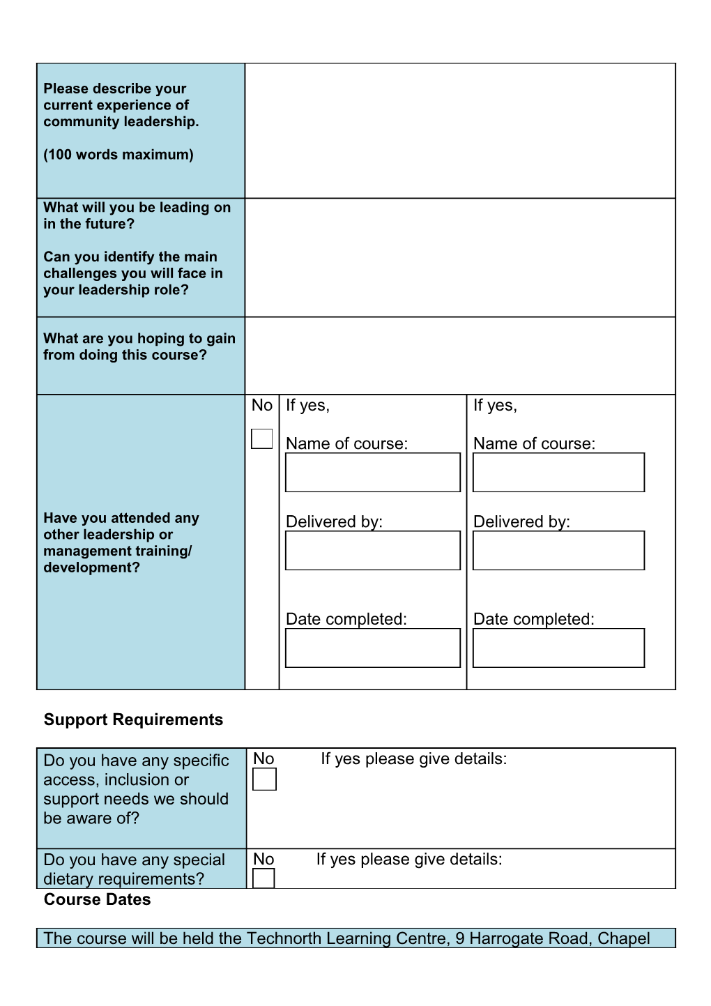 If You Need Help with Filling in This Form Please Call Roger on 0113 898 0953 Or 07773