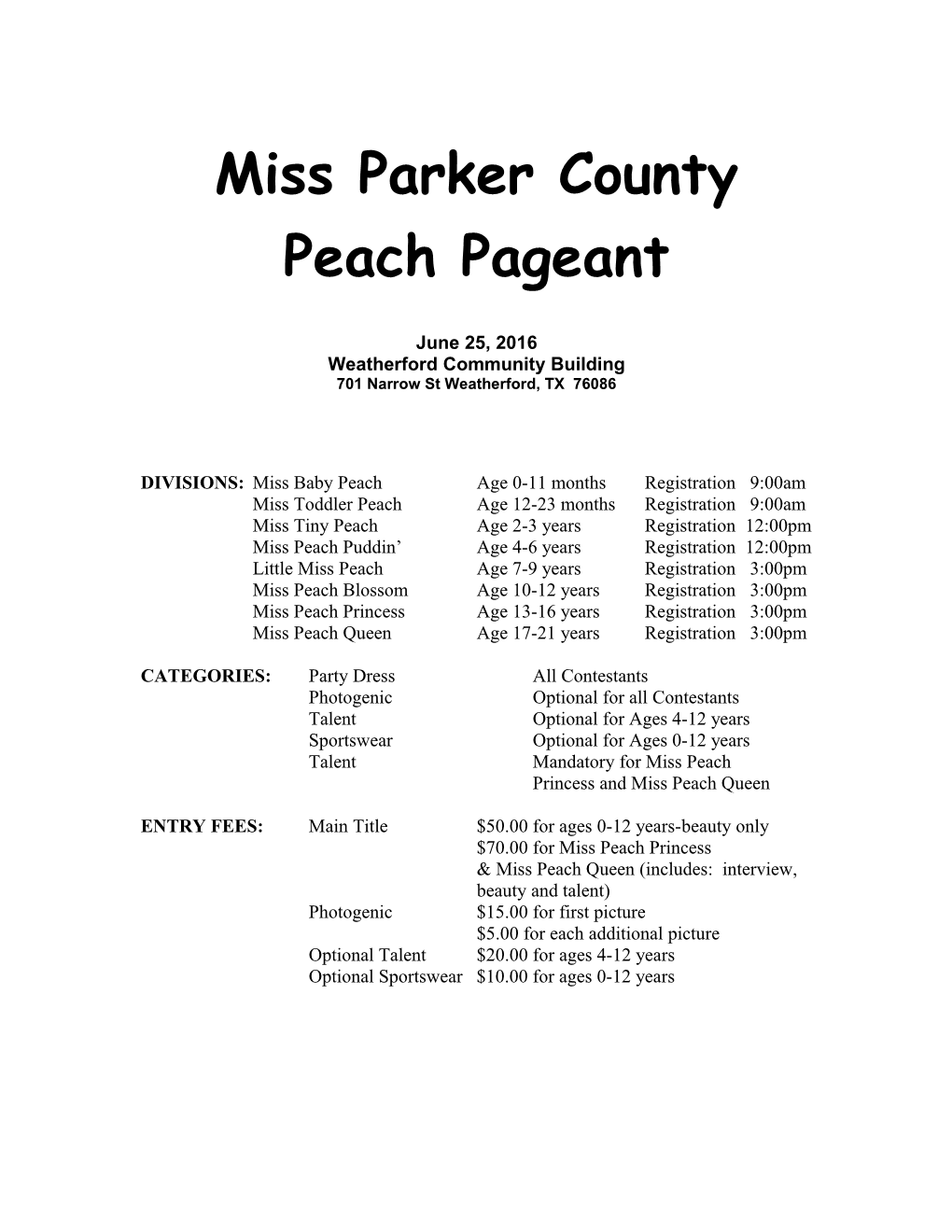 Miss Parker County