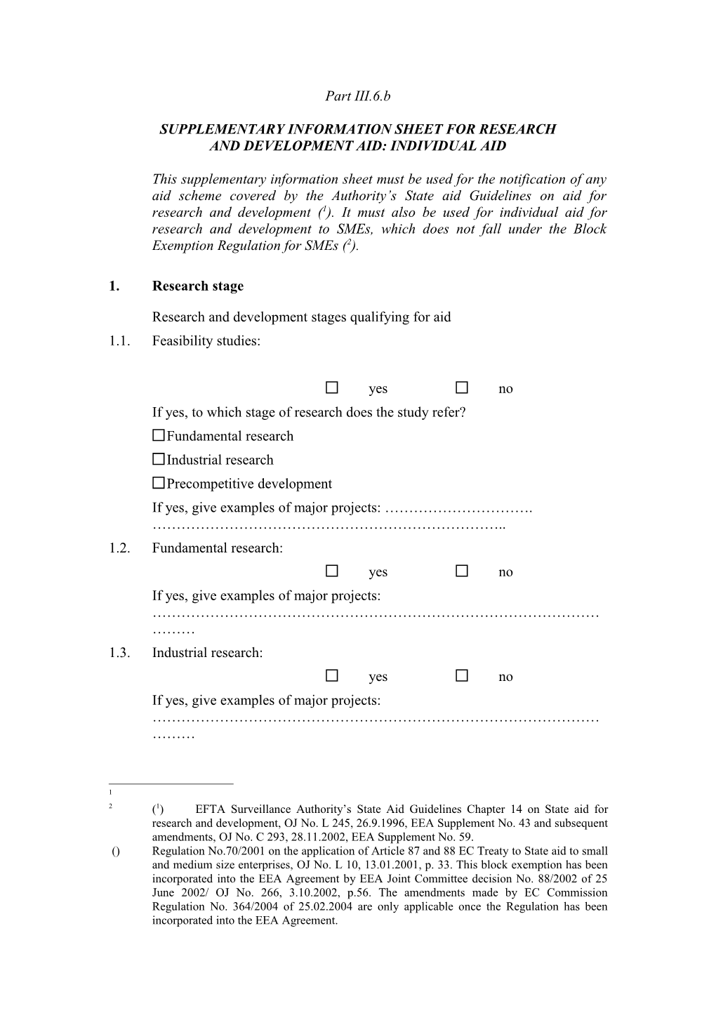 Supplementary Information Sheet for Research