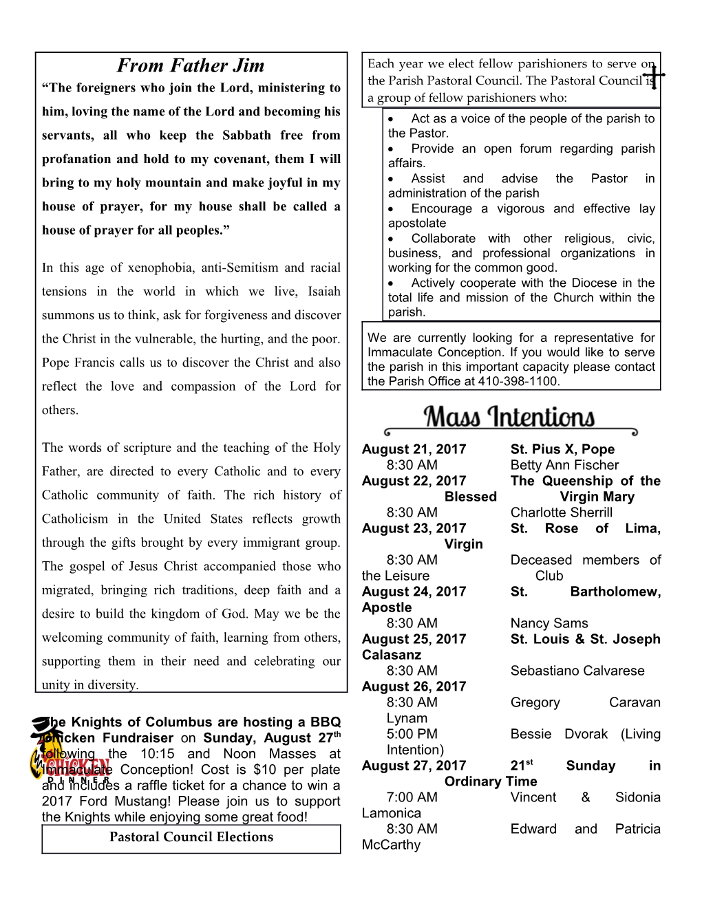 Pastoral Council Elections