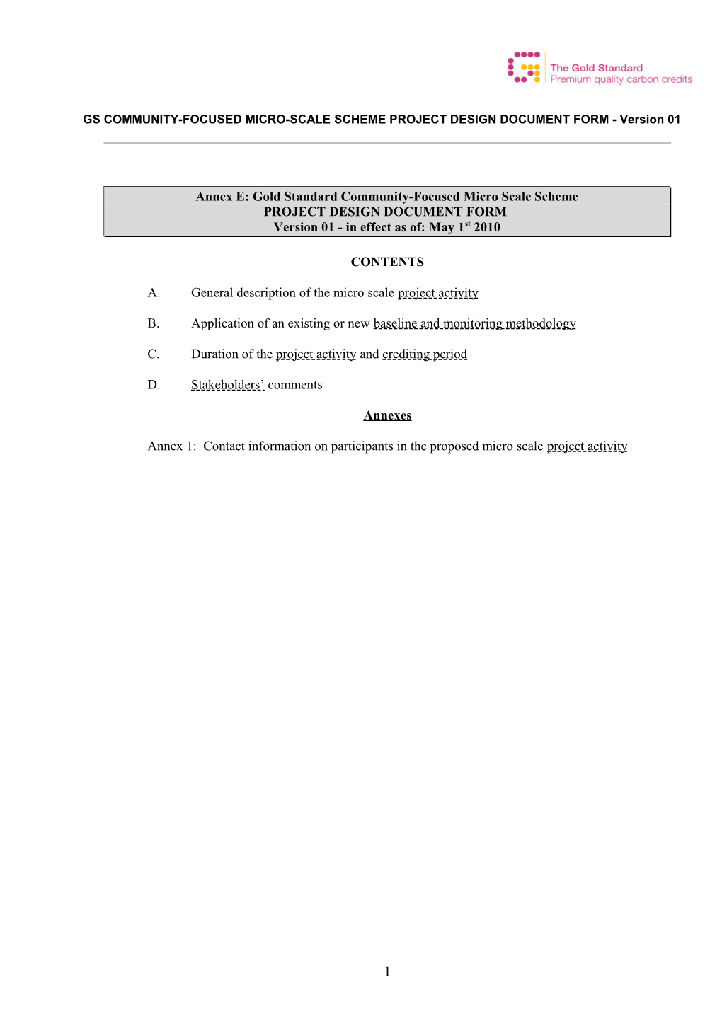 Clean Development Mechanism Project Design Document Form (CDM-SSC-PDD). (Version 03)