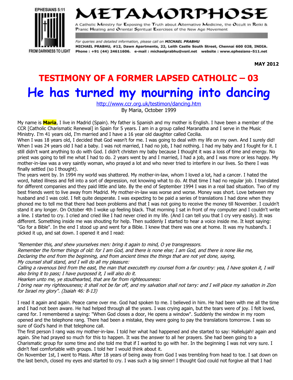 Testimony of a Former Lapsed Catholic 03
