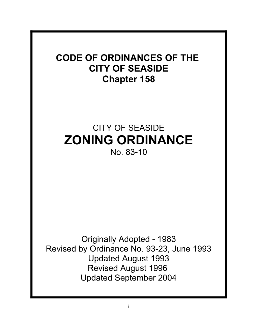 Code of Ordinances of The