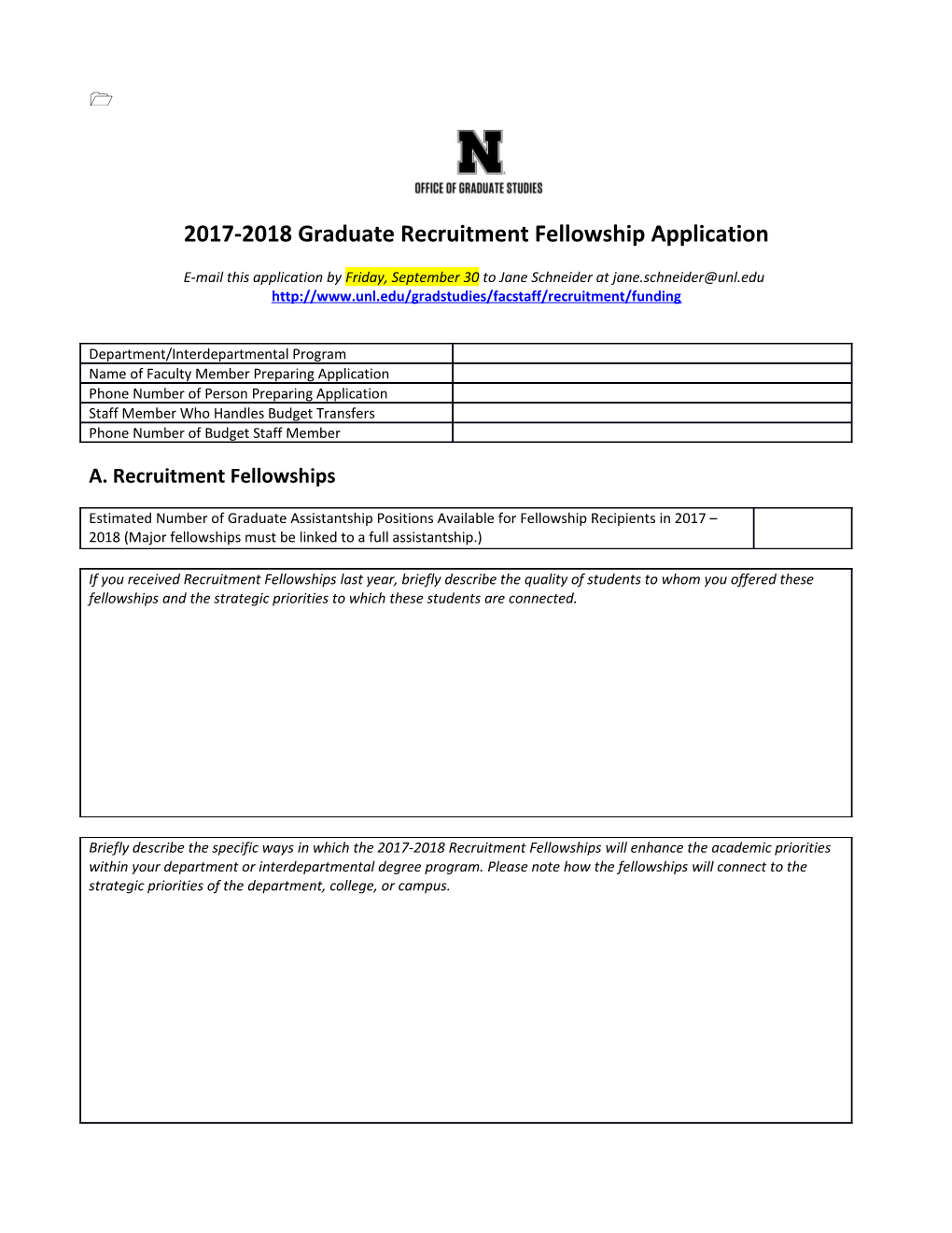 2017-2018 Graduate Recruitment Fellowshipapplication
