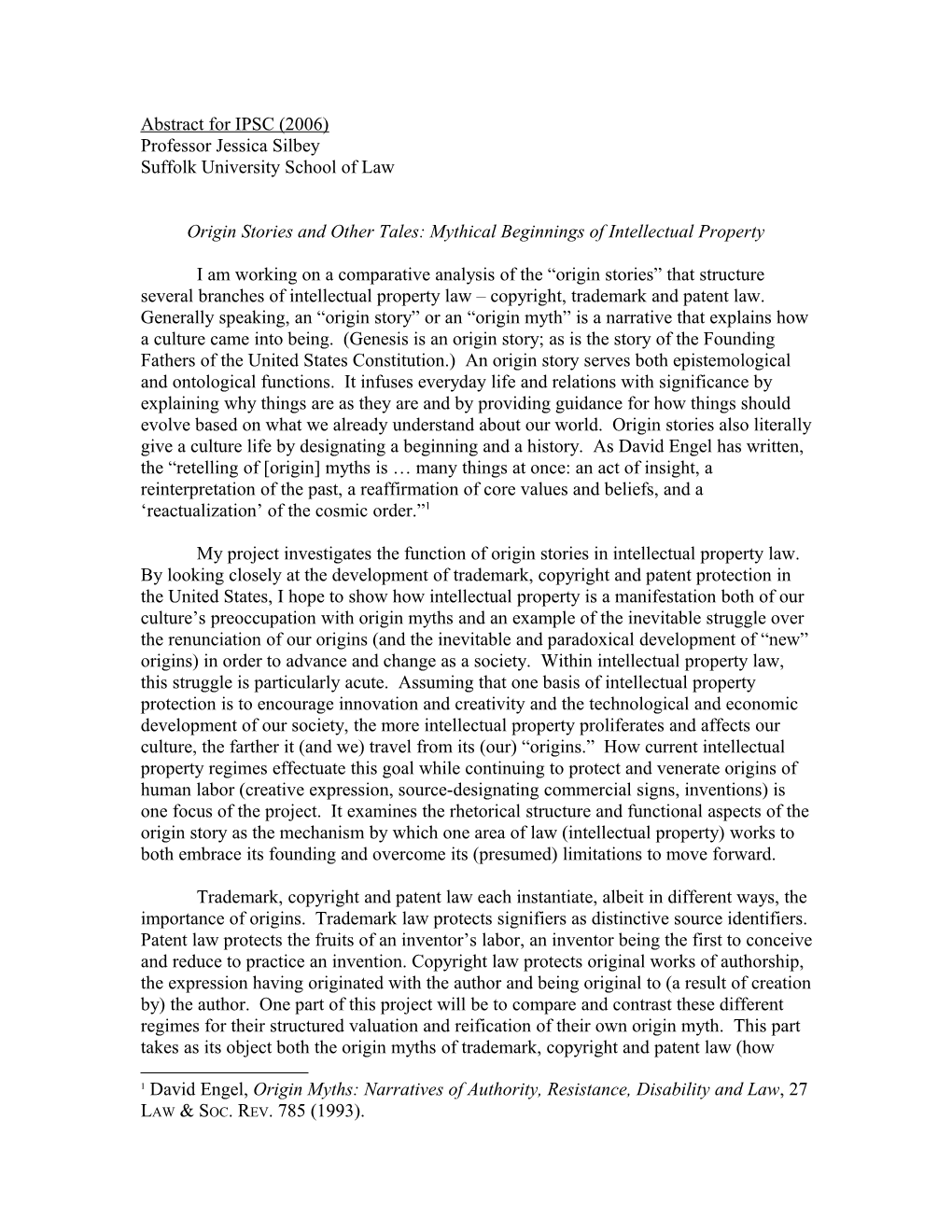 Abstract for IPSC (2006)