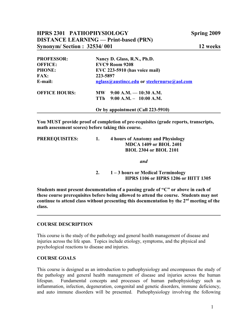 DISTANCE LEARNING Print-Based (PRN)