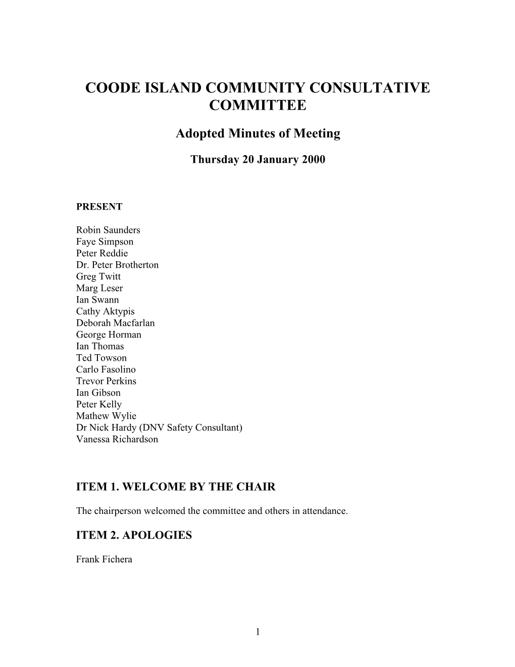 Coode Island Community Consultative Committee
