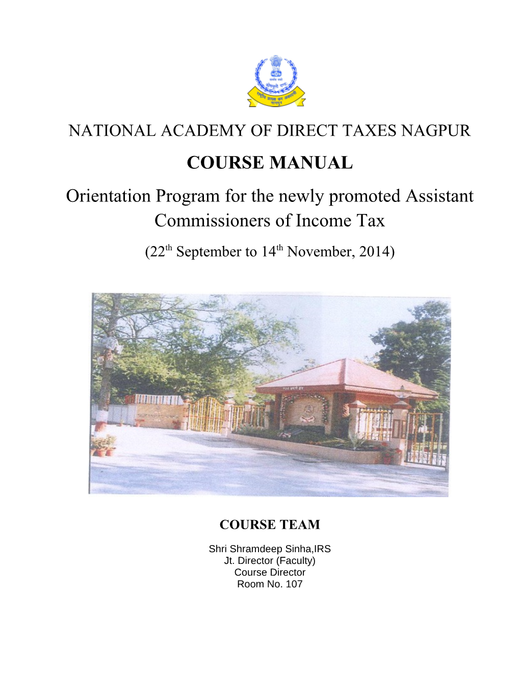 National Academy of Direct Taxes Nagpur