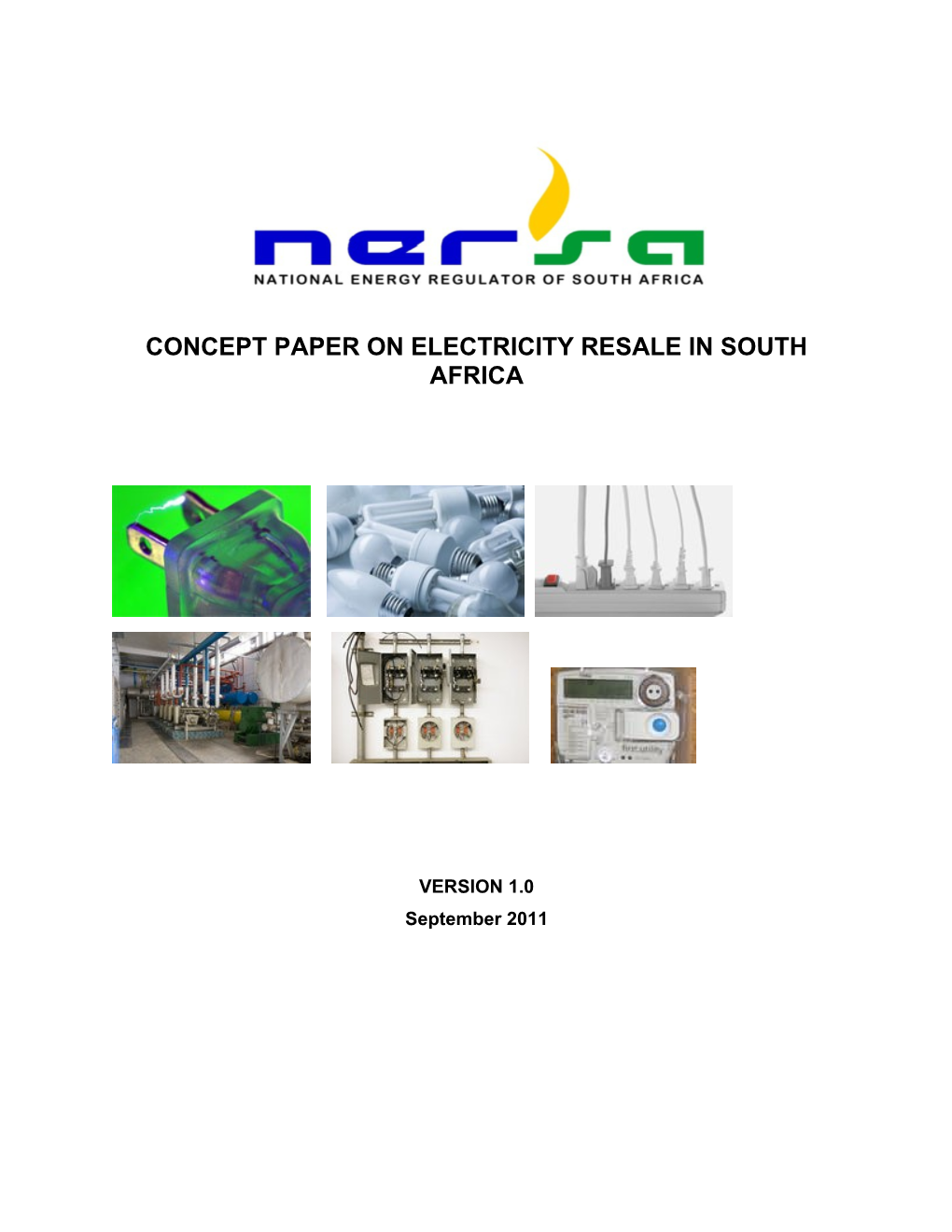 Concept Paper on Electricity Resale in South Afric A