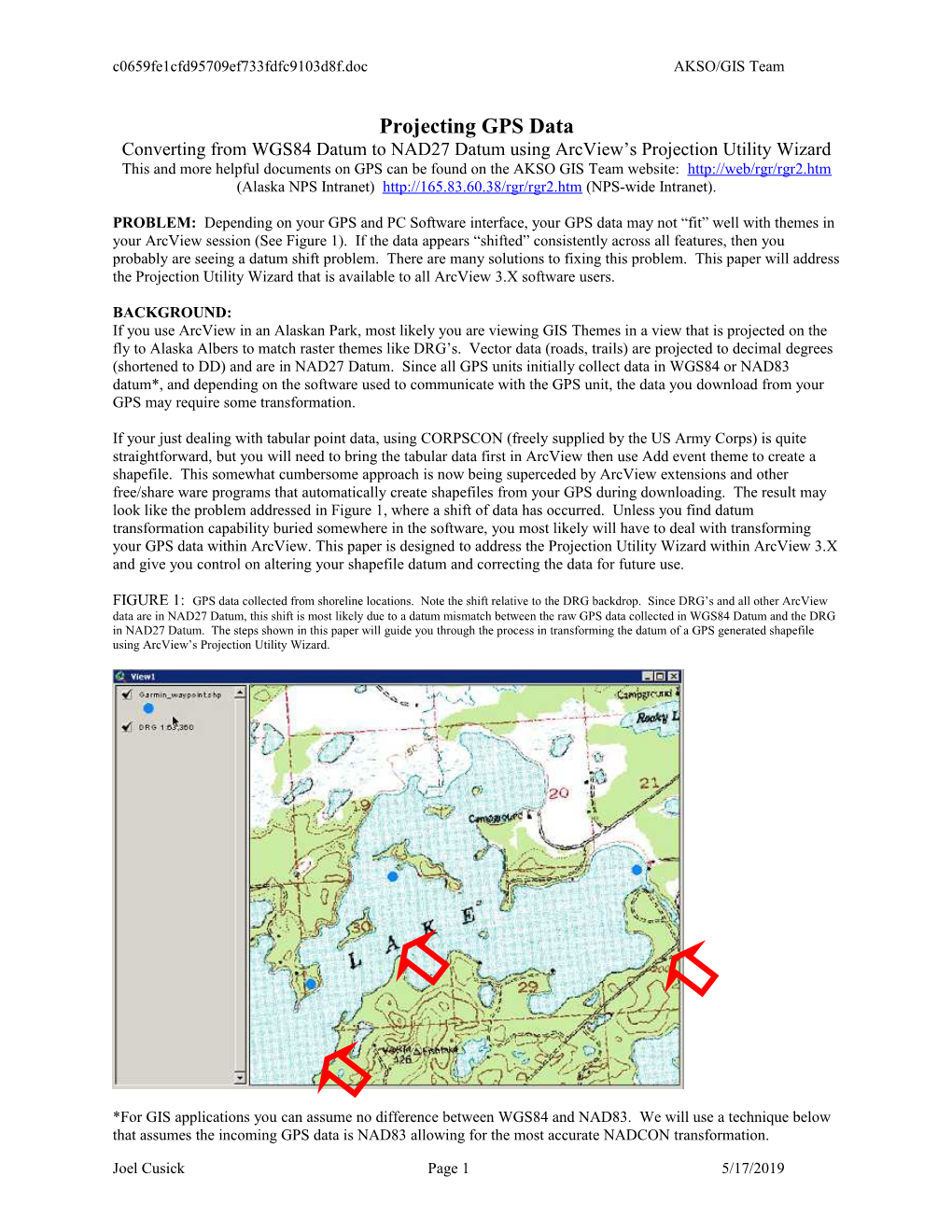 Projecting GPS Data