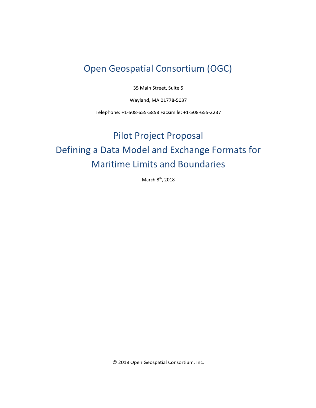 Open Geospatial Consortium (OGC)