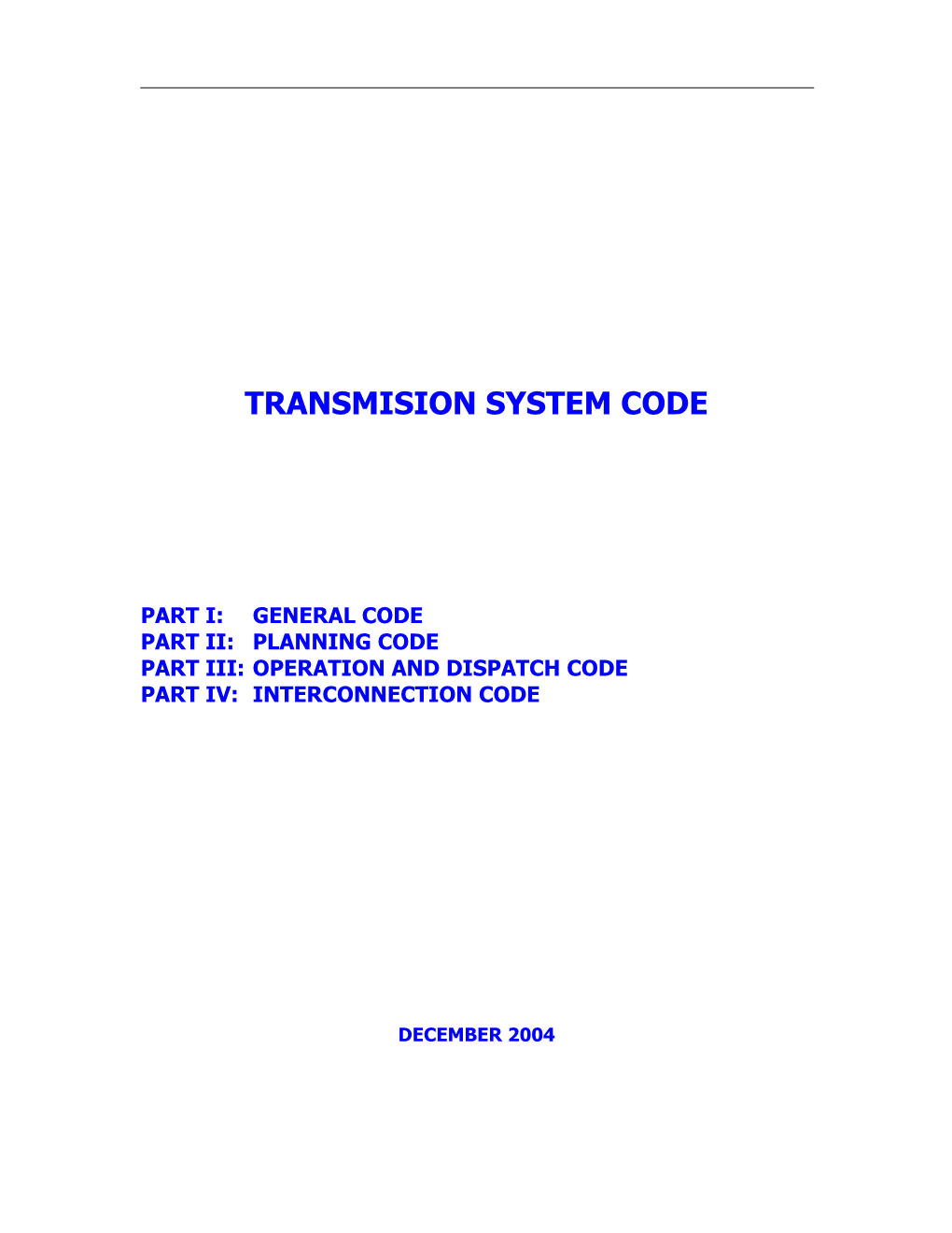 Transmision System Code