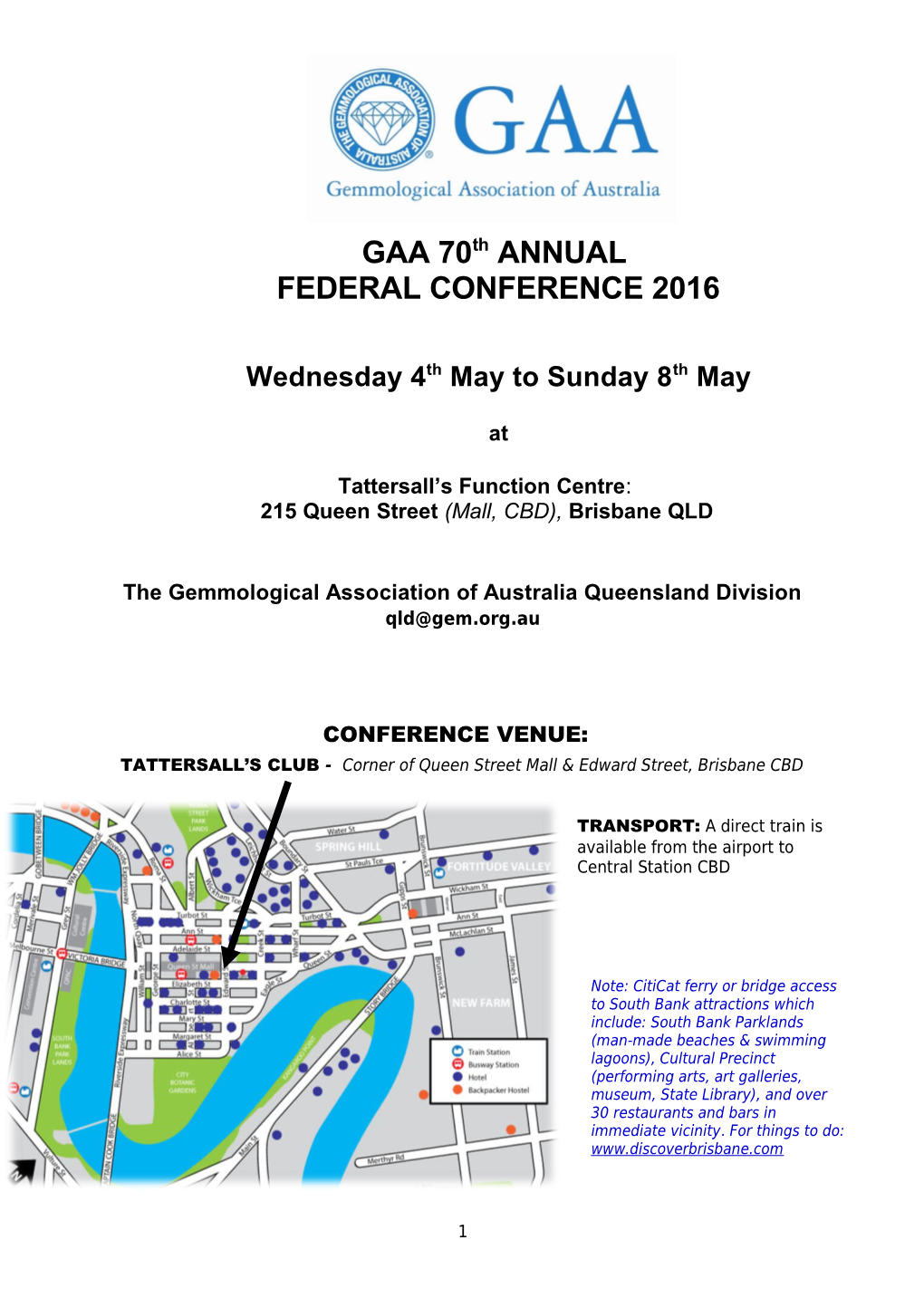 GAA 70Th ANNUAL FEDERAL CONFERENCE 2016