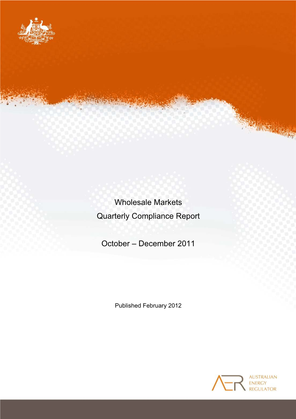 September 2009 Quarterly Compliance Report