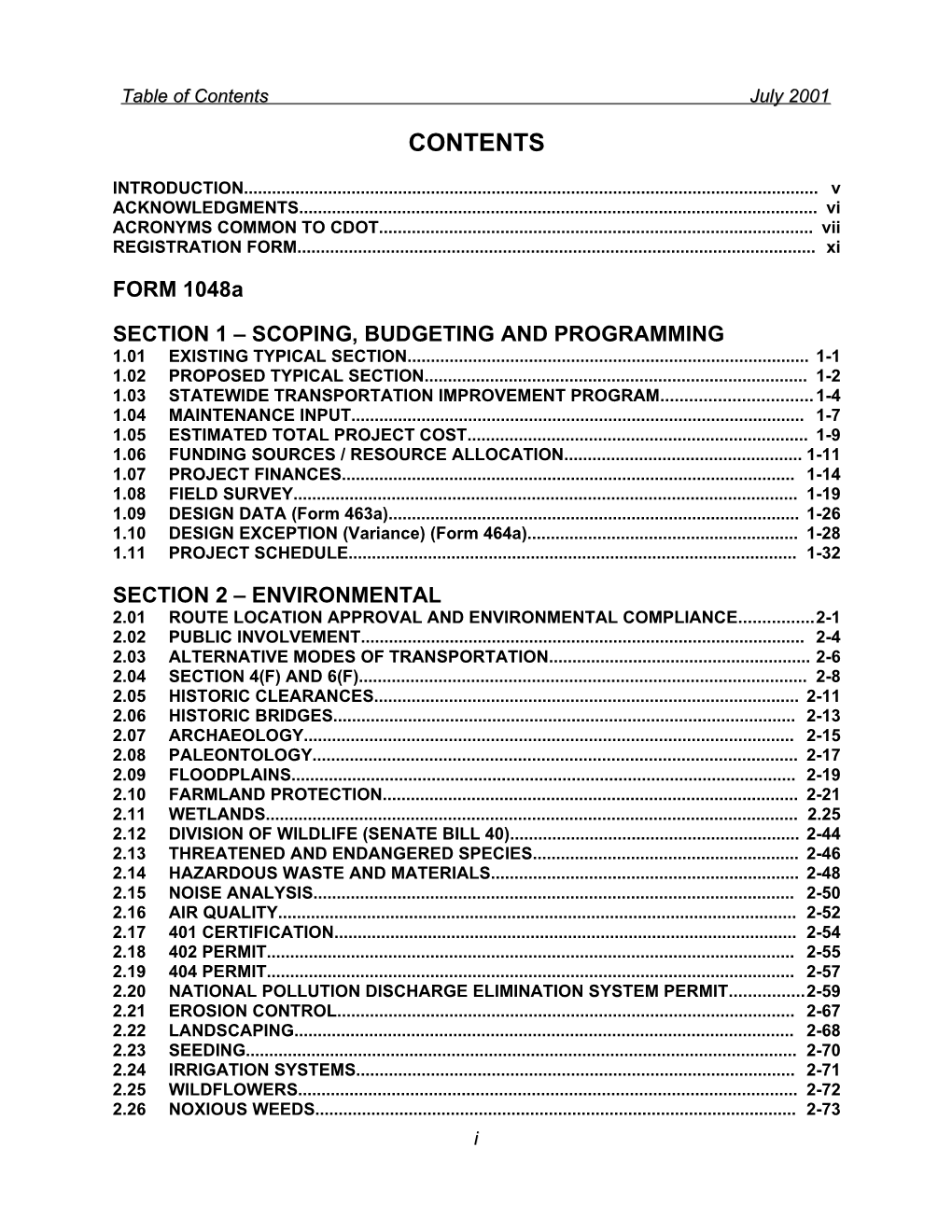 ACRONYMS Common to Cdot Vii