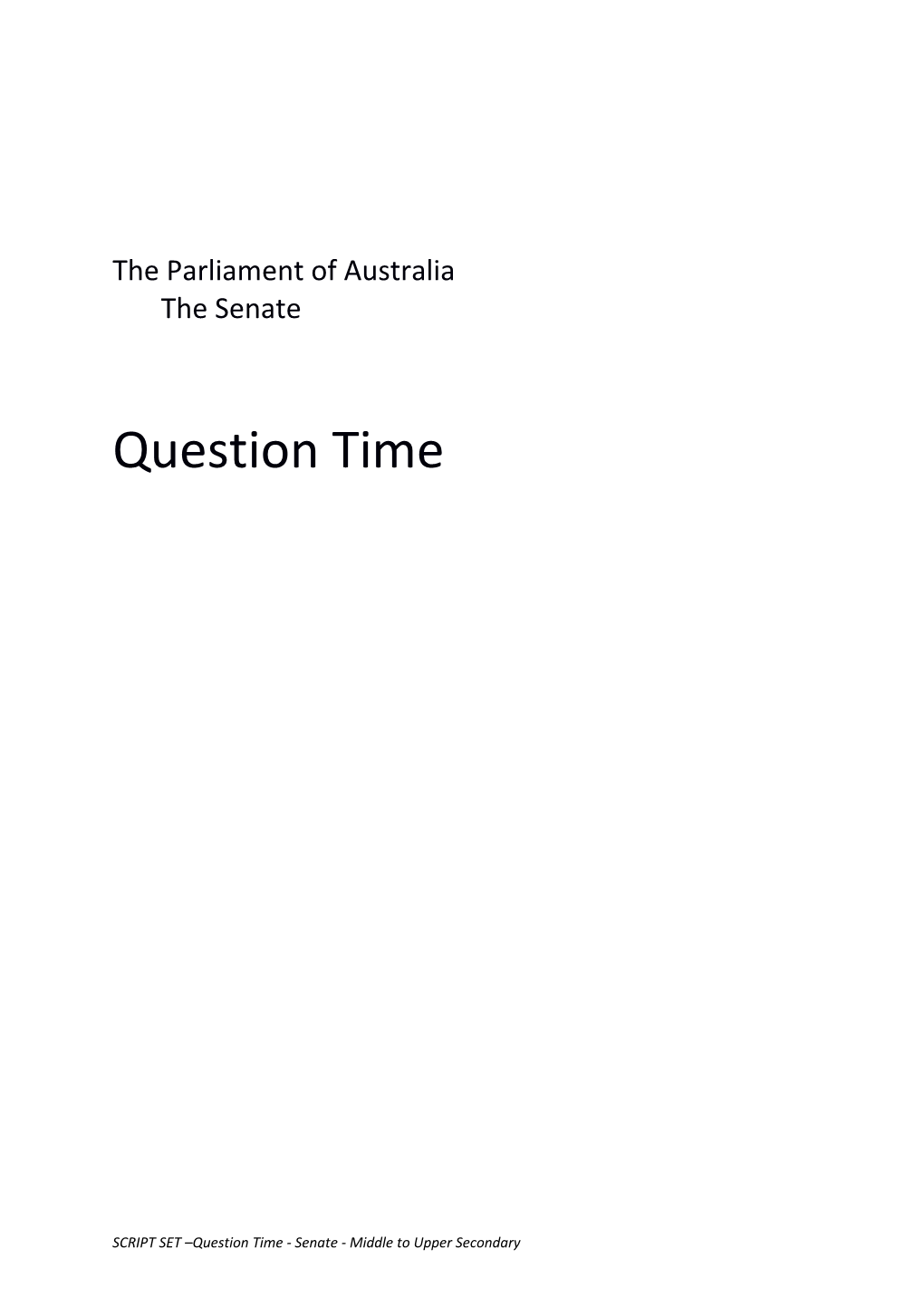 The Parliament of Australia Thesenate