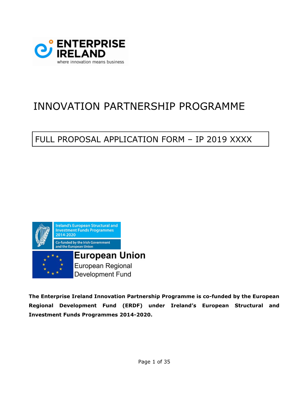Innovation Partnership Programme