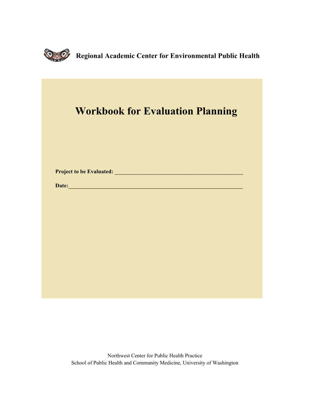 Workbook for an Evaluation Plan