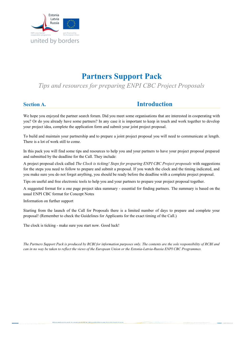 Partners Support Pack