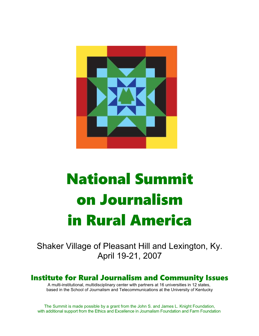 Institute for Rural Journalism and Community Issues