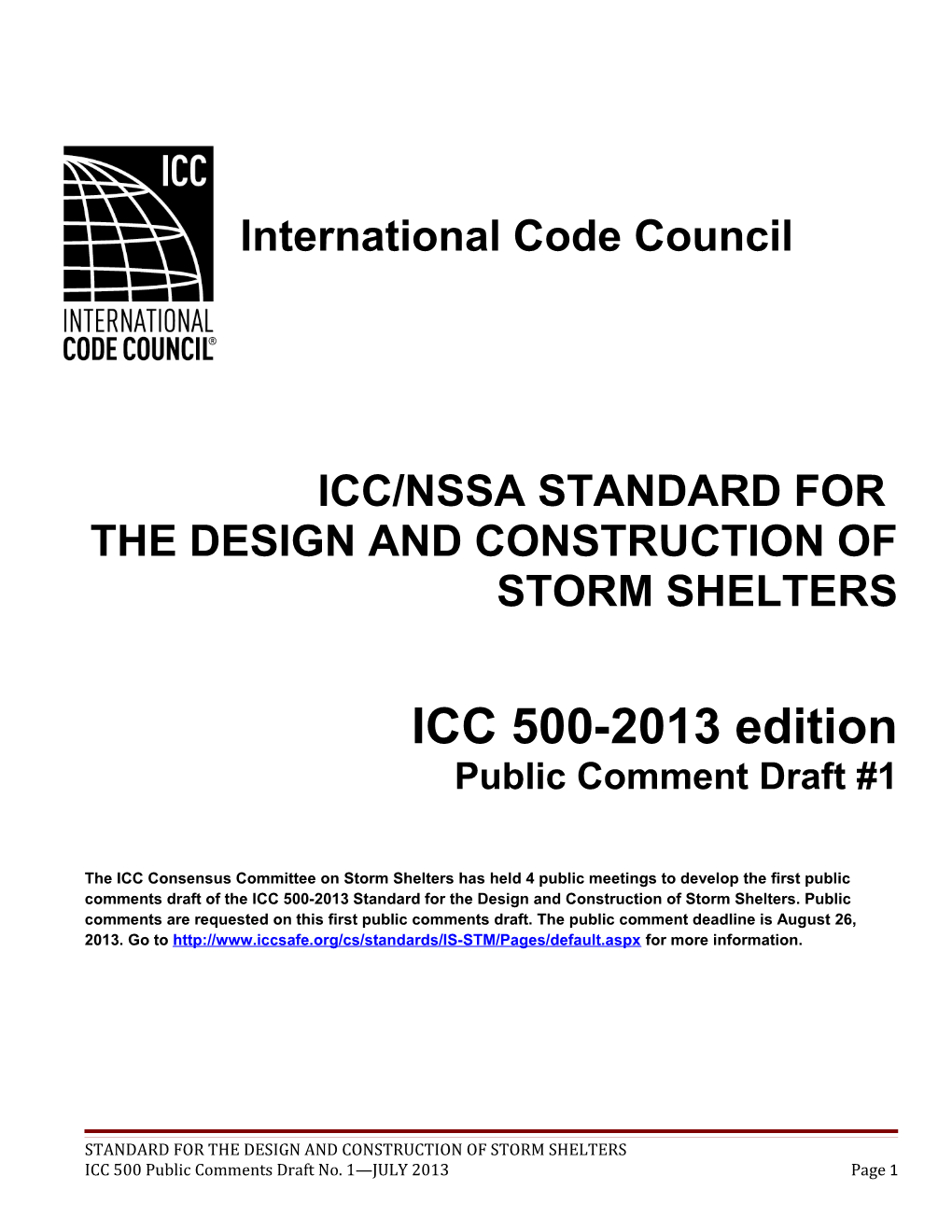 Icc/Nssa Standard For