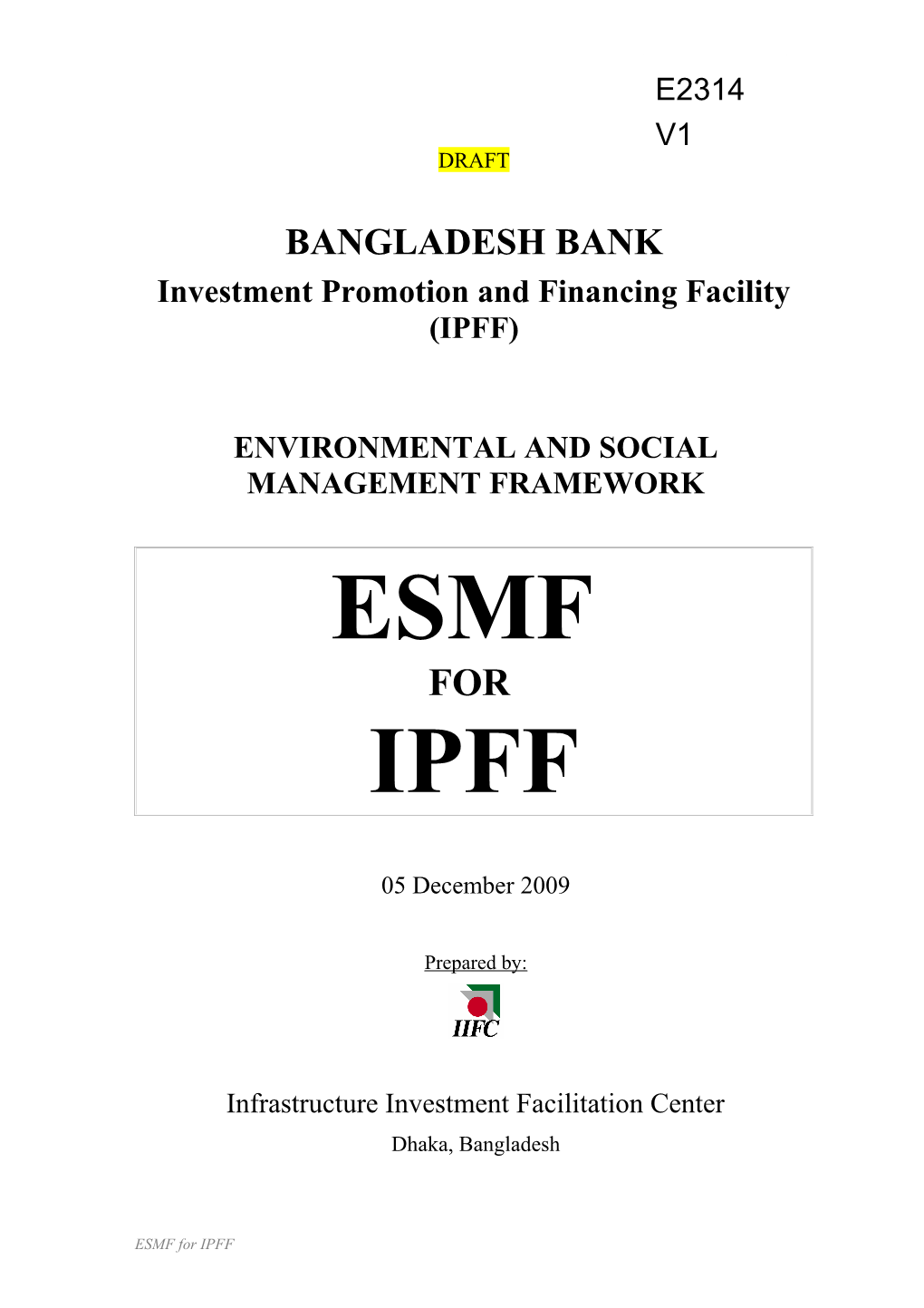 Esmf for Ipff