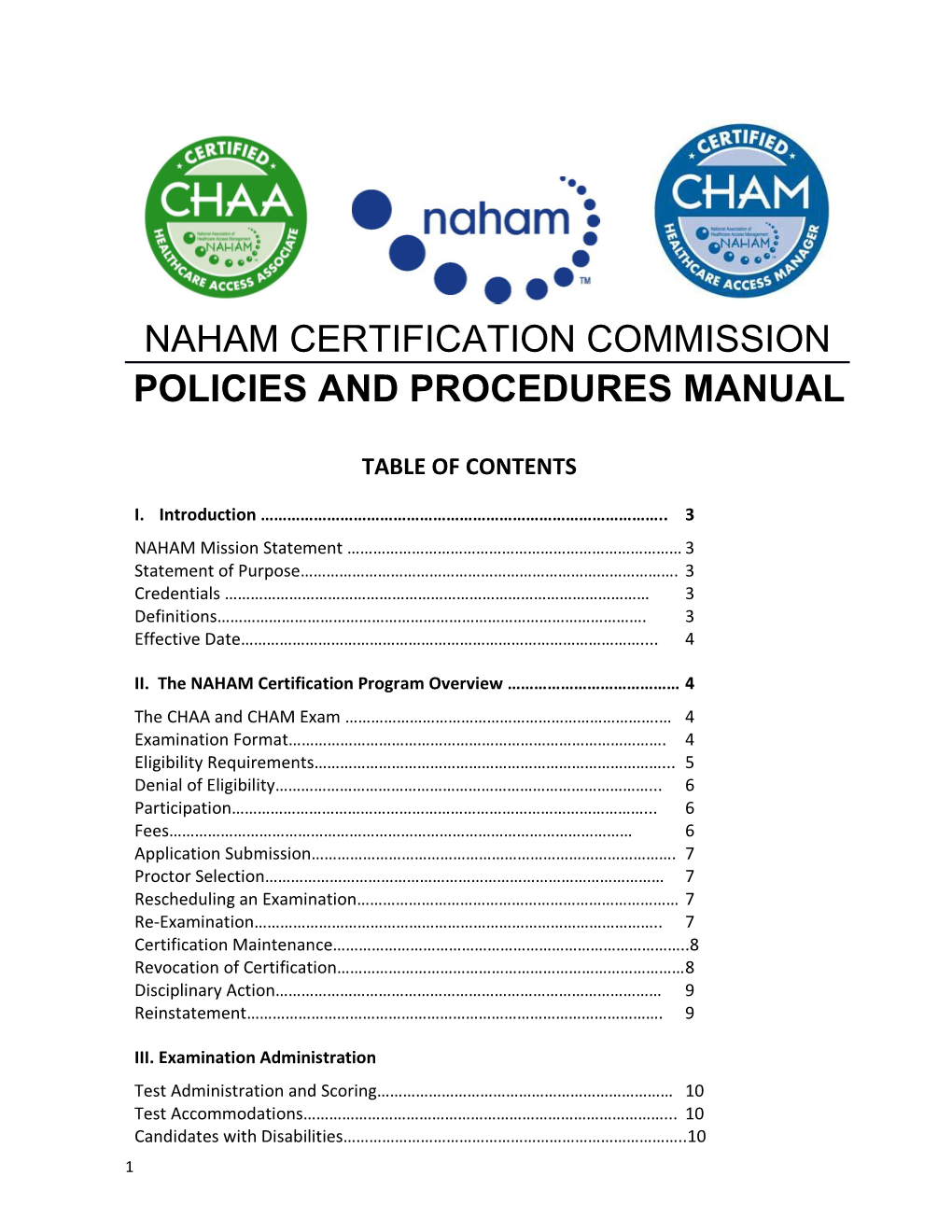 Naham Certification Program