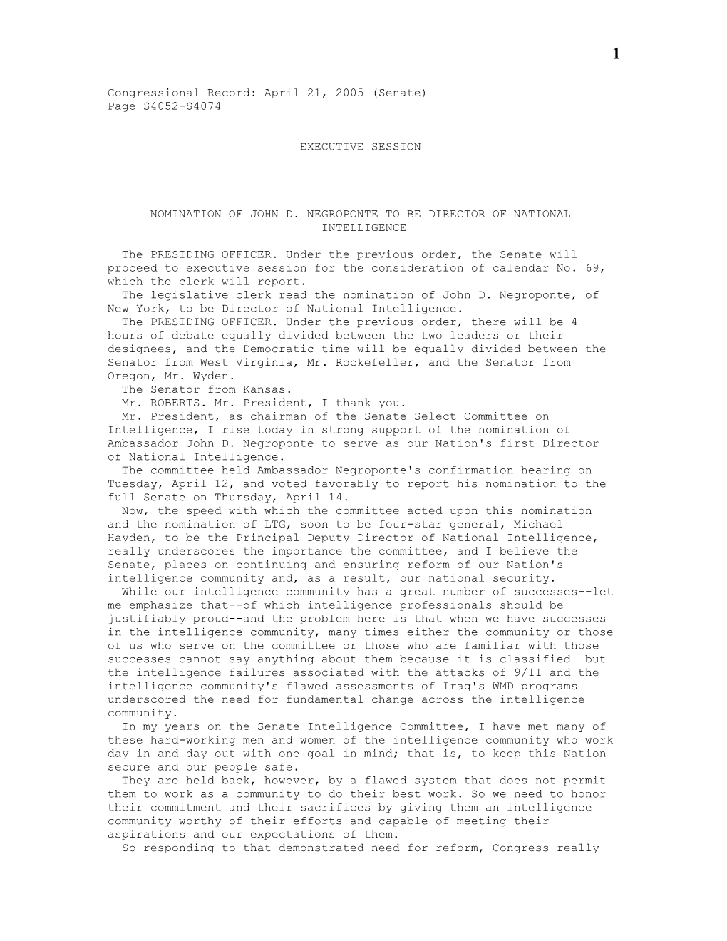 Congressional Record: April 21, 2005 (Senate)