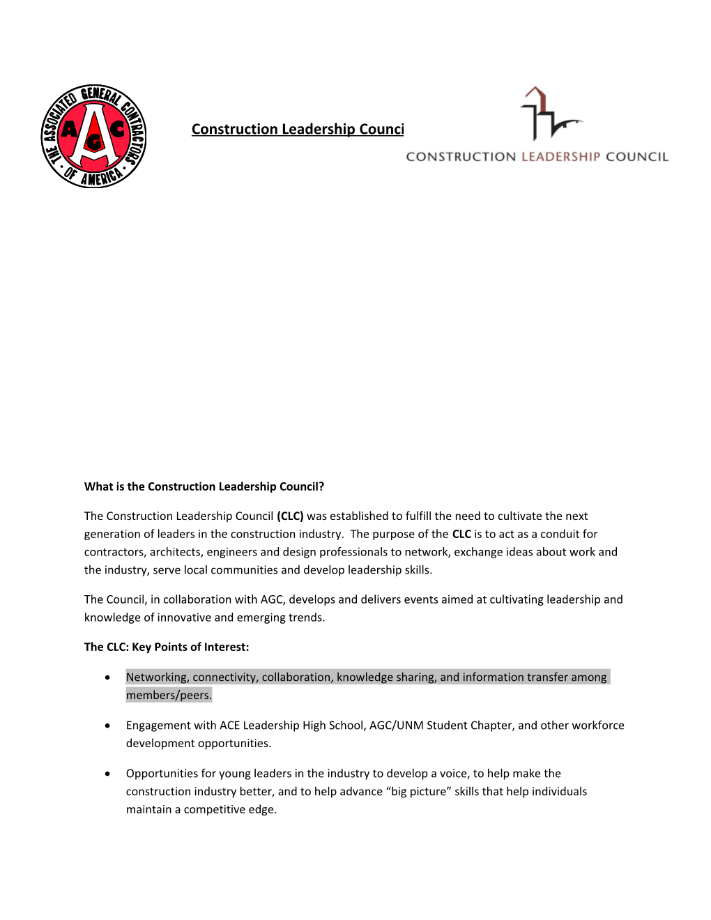 What Is the Construction Leadership Council?
