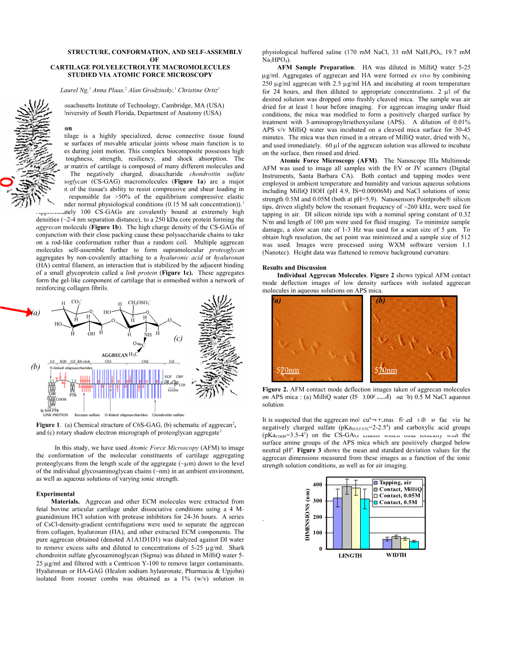 Biological Self-Assembly and Nanoscale Interactions of Cartilage Macromolecules