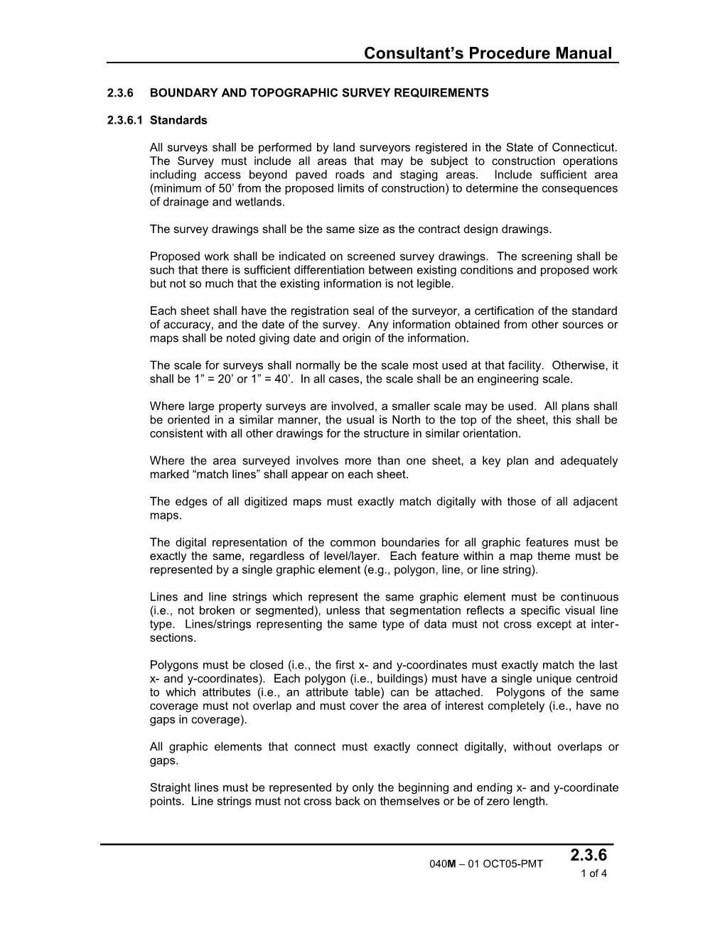 2.3.6Boundary and Topographic Survey Requirements