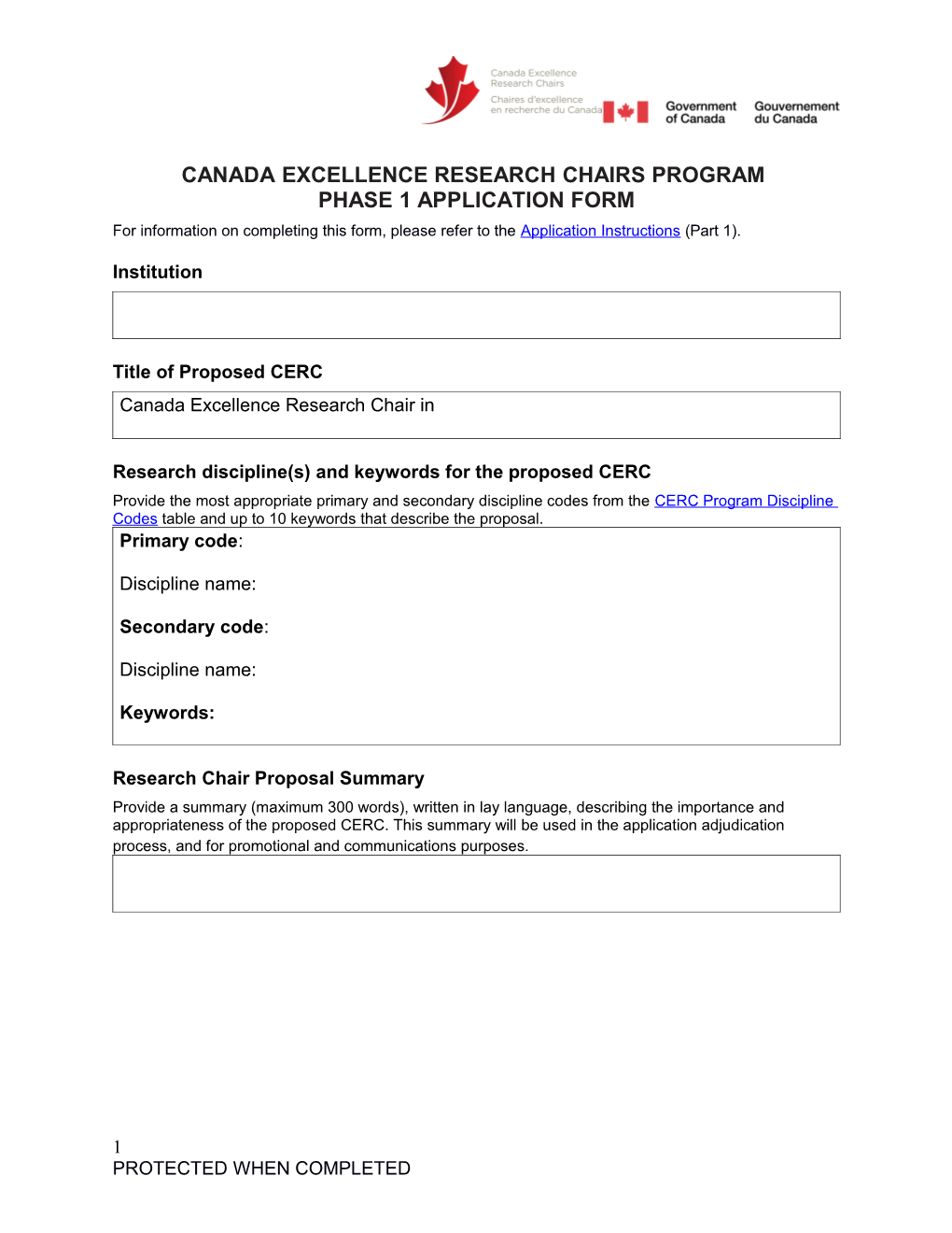 Canada Excellence Research Chairs Program