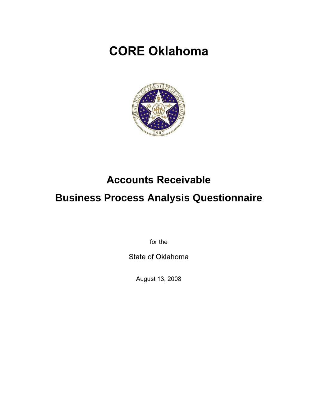 A/R Business Process Analysis Questionnaire