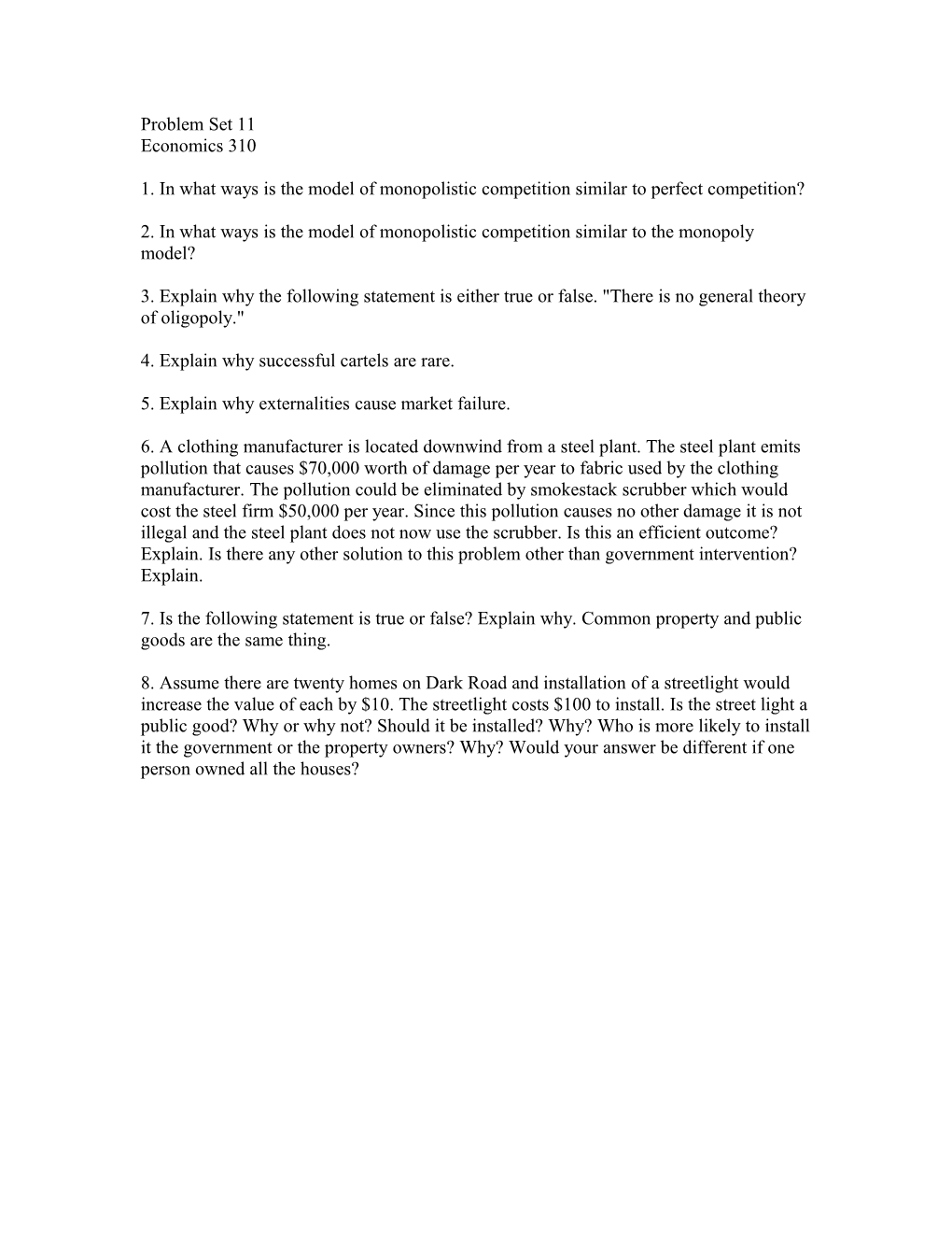 1. in What Ways Is the Model of Monopolistic Competition Similar to Perfect Competition?