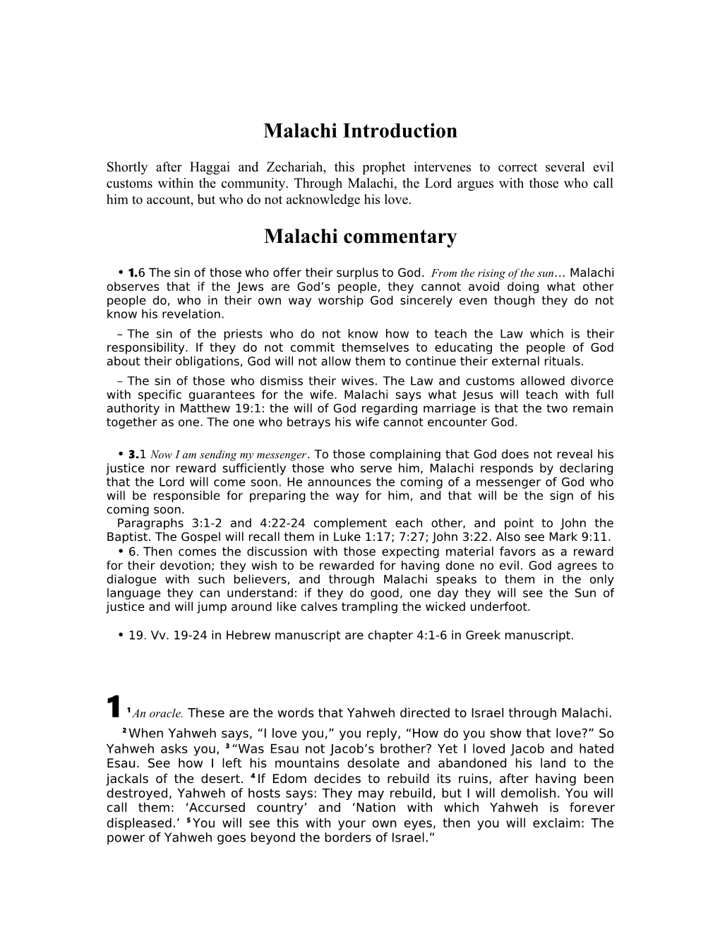 Malachi Introduction