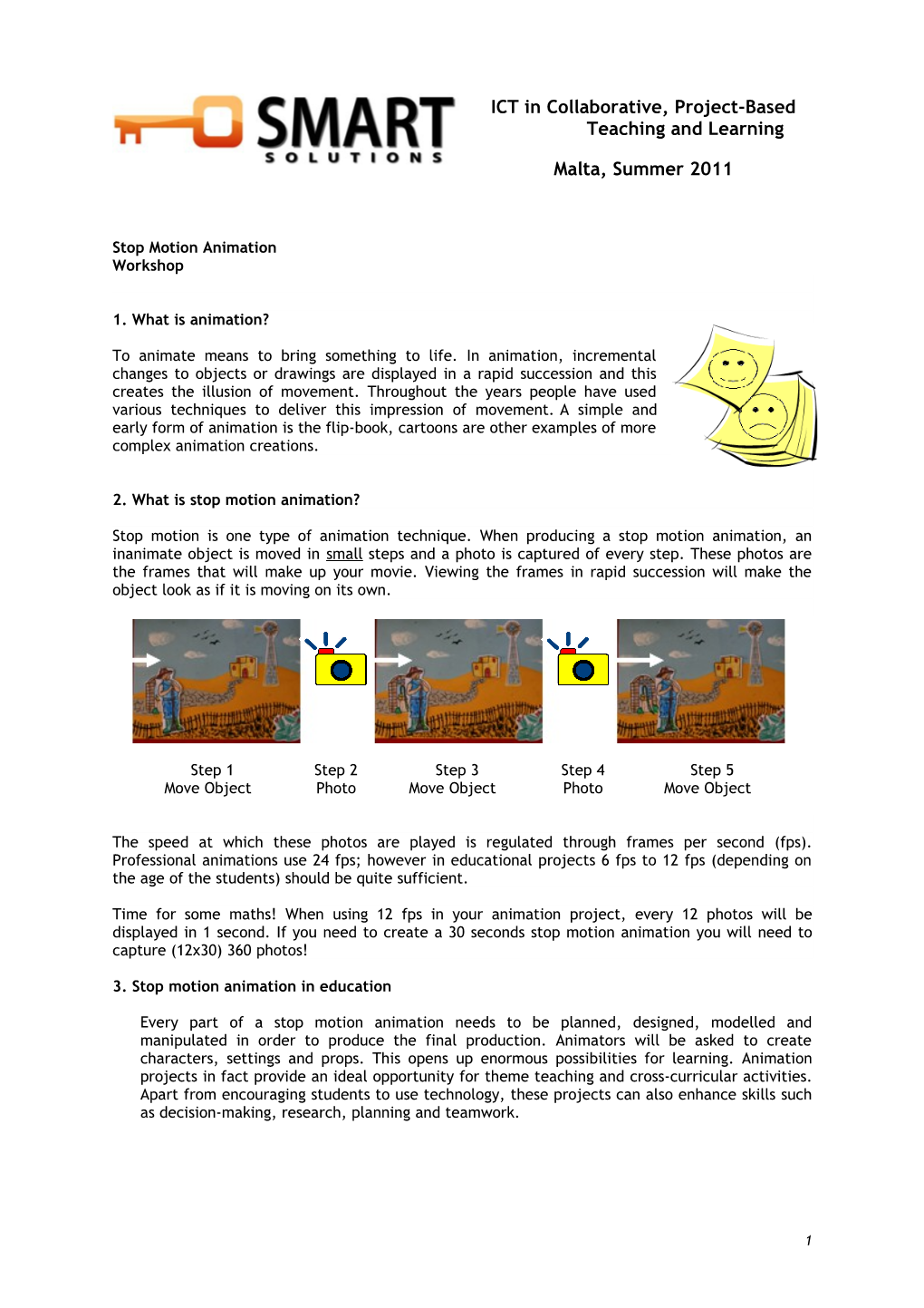 Stop Motion Animation Notes