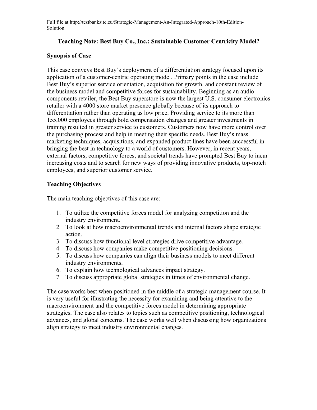 Teaching Note: 3M Cases